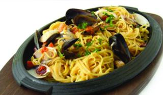 Spaghetti barilla con pesce alla piastra