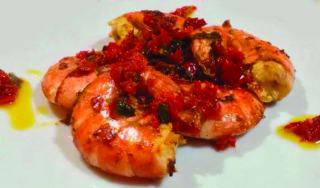 Gamberoni in salsa piccante