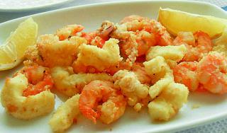 Frittura di gamberi e calamari