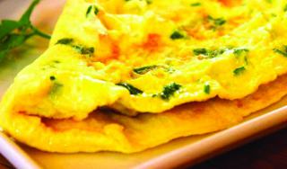 Omelette con gamberi